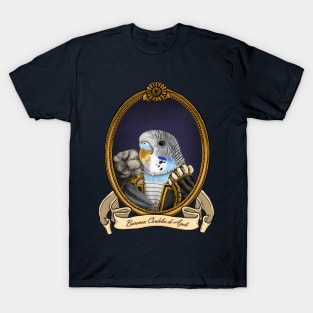 Renaissance Bird - Baroness Cordelia de Azule (A Blue Budgie) T-Shirt